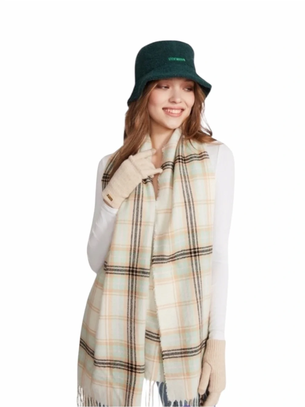 Steve Madden Sherpa Bucket Hat With Satin Lining NWT